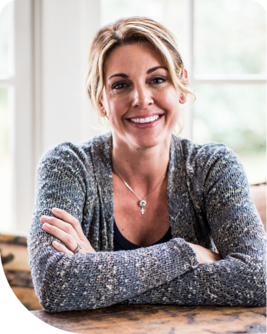 Woman smiling