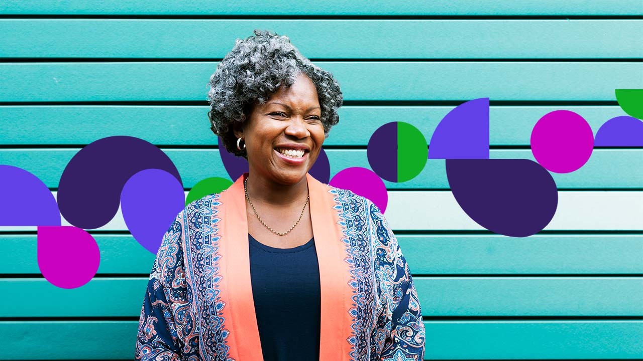 Woman smiling