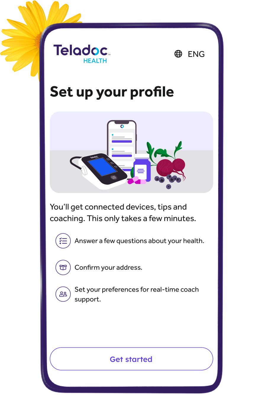 Set up your profile and, if eligible, you'll receive your connected devices.